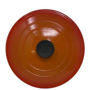 Le Creuset Flame Orange Enameled Cast Iron Replacement Lid ONLY Size E France